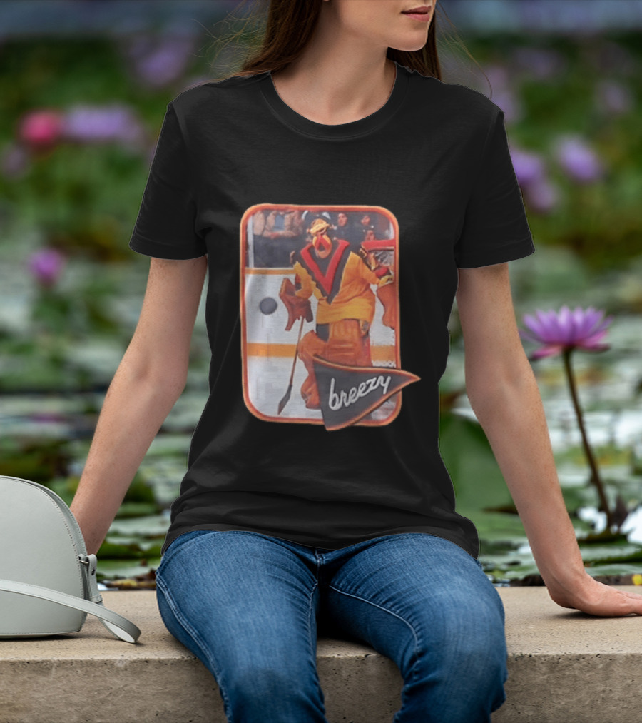 Richard Brodeur Vancouver Canucks NHL Breezy Retro Goalie Gear T-Shirt