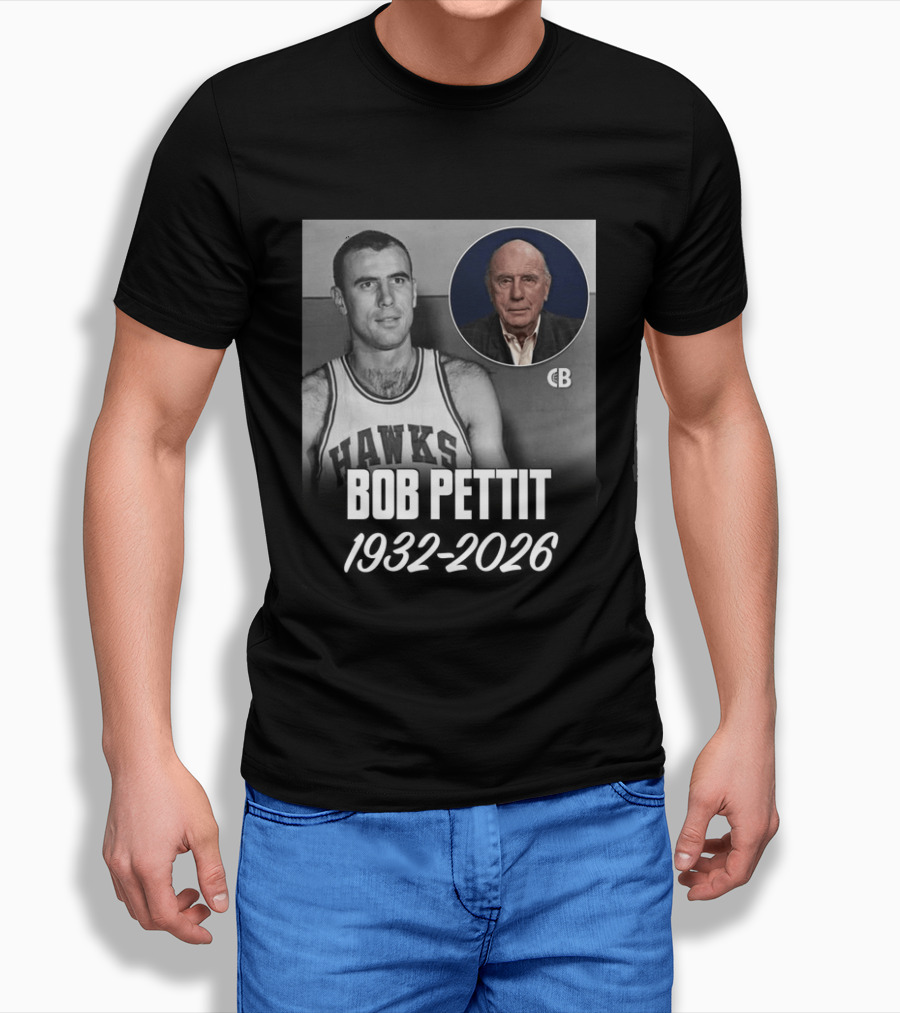Bob Pettit Hawks Legend 1932 2026 T-Shirt