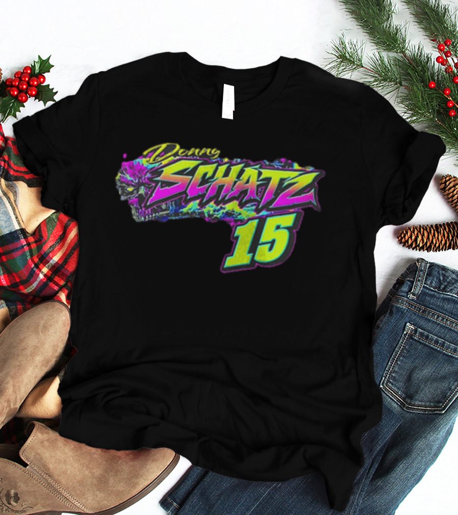 Donny Schatz 15 Vibrant Racing Skull World Of Outlaws Sprint Cars T-Shirt