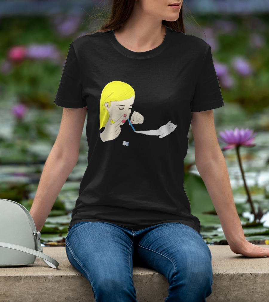 Ripndip Nermal Snorting Cat Blonde Girl Streetwear T-Shirt