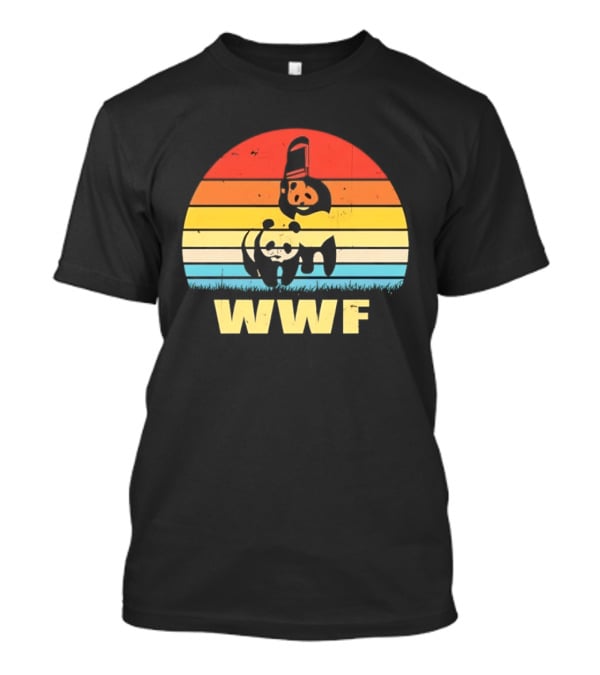 WWF Panda Retro Sunset World Wildlife Fund T-Shirt