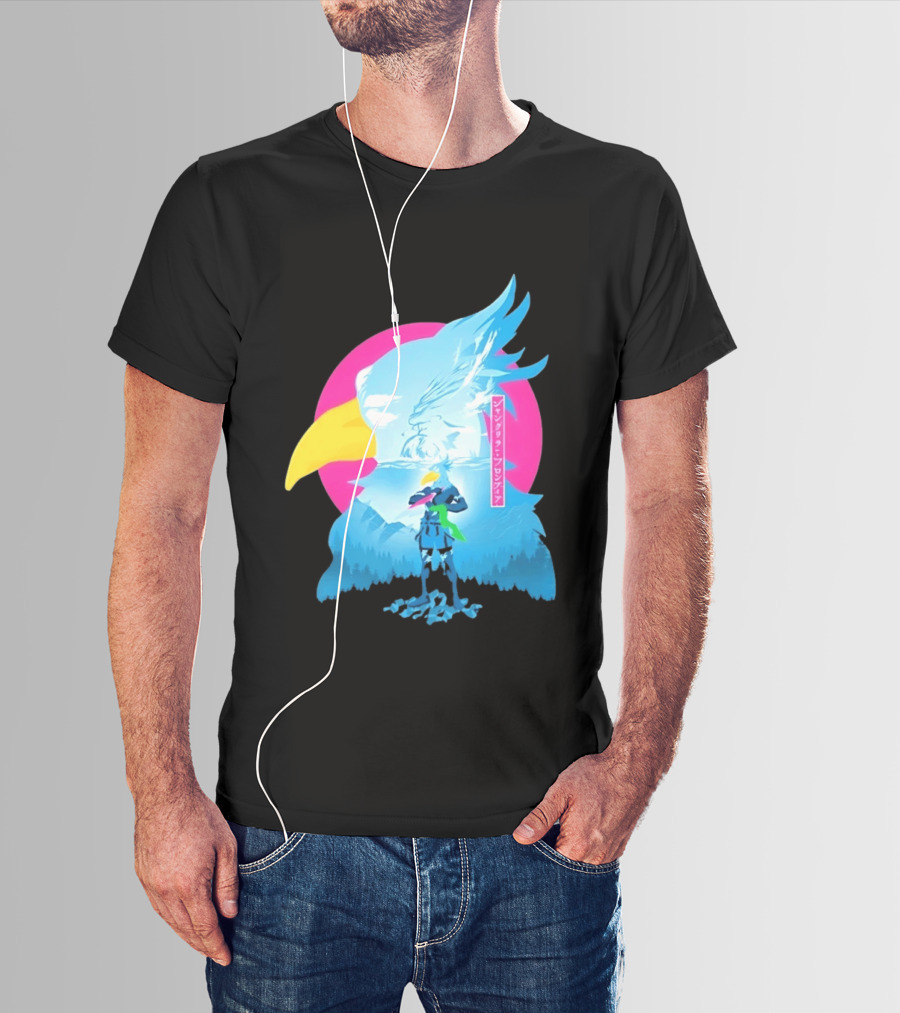 Shangri La Frontier Sunraku Eagle Art Gaming Manga Fantasy T-Shirt