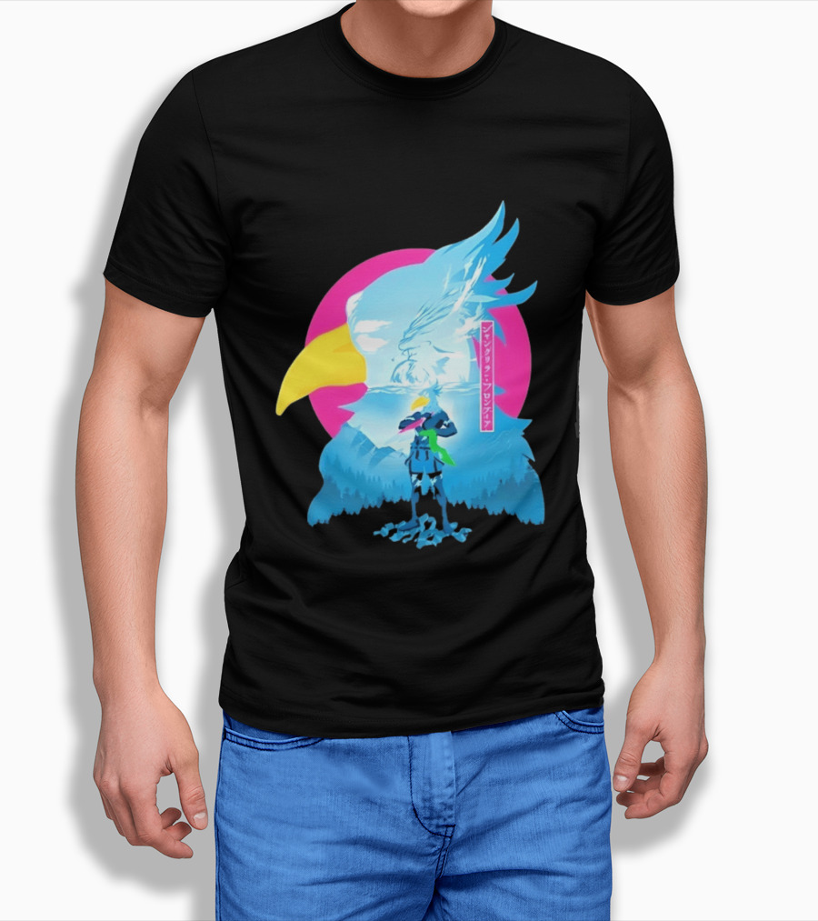 Shangri La Frontier Sunraku Eagle Art Gaming Manga Fantasy T-Shirt