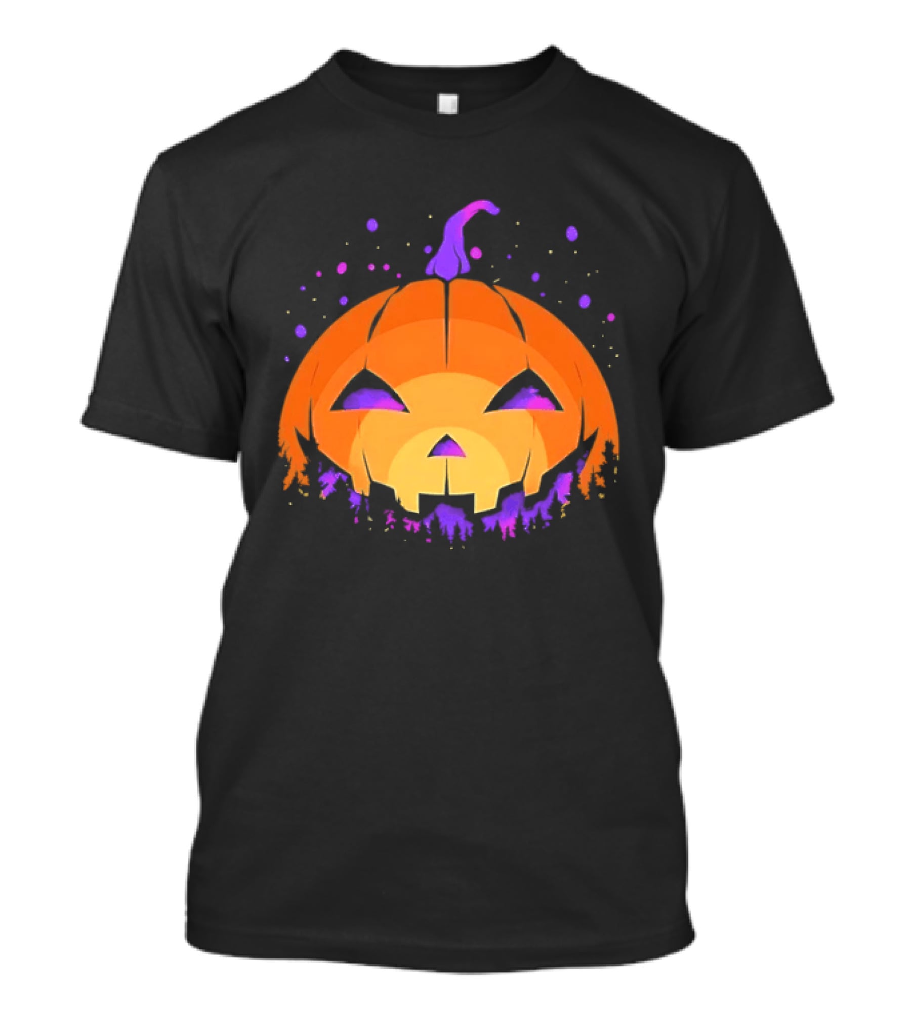 Spooky Jack O' Lantern Vibrant Halloween Vibes T-Shirt