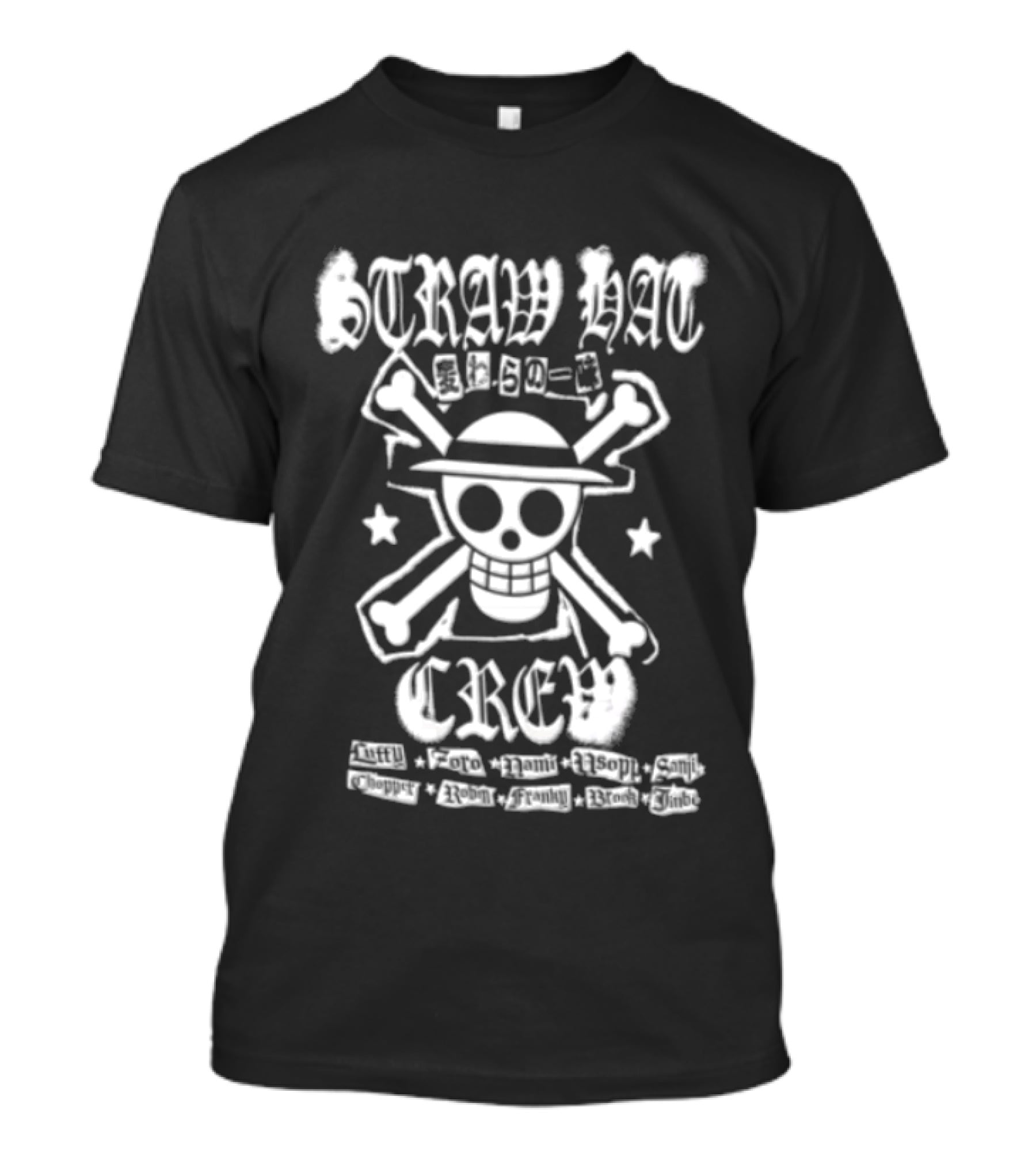 Straw Hat Crew Monkey D Luffy Roronoa Zoro Nami Usopp Sanji Chopper Robin Enocka Franky Ethan Brook Jinbe T-Shirt