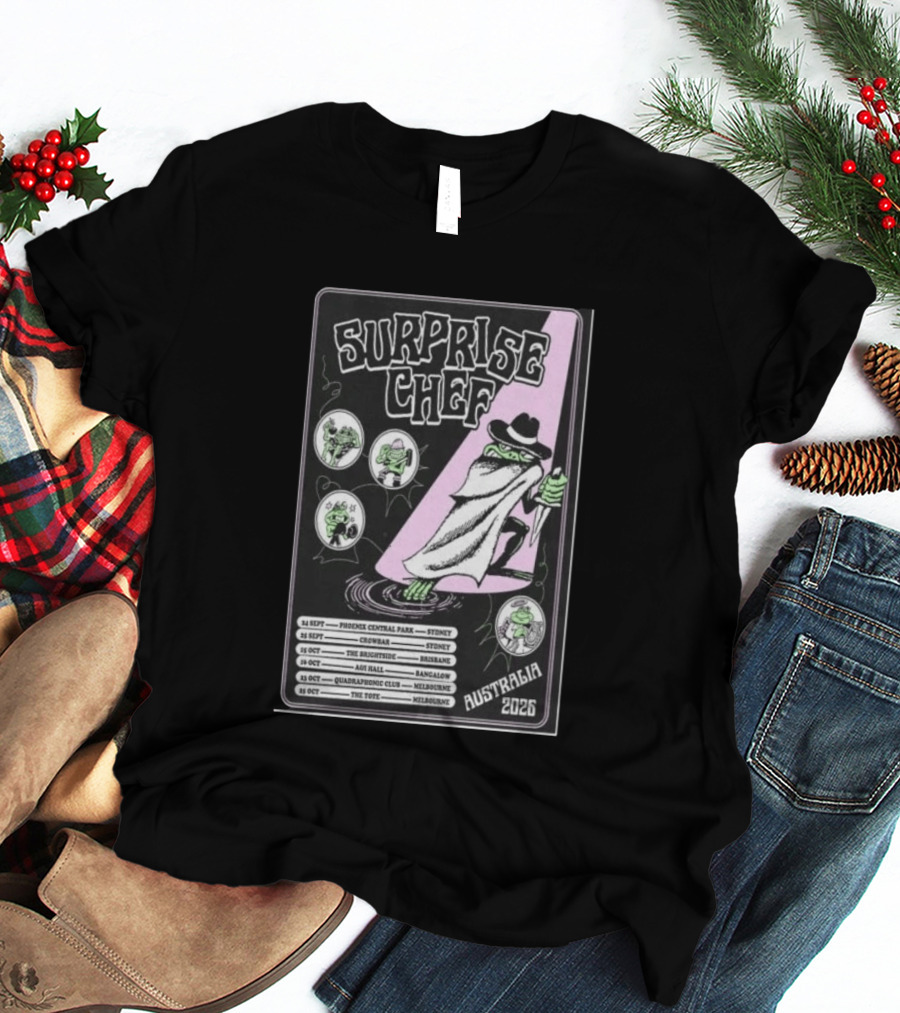 Surprise Chef Australia Tour 2026 The Brightside Brisbane Oct 15 Show T-Shirt