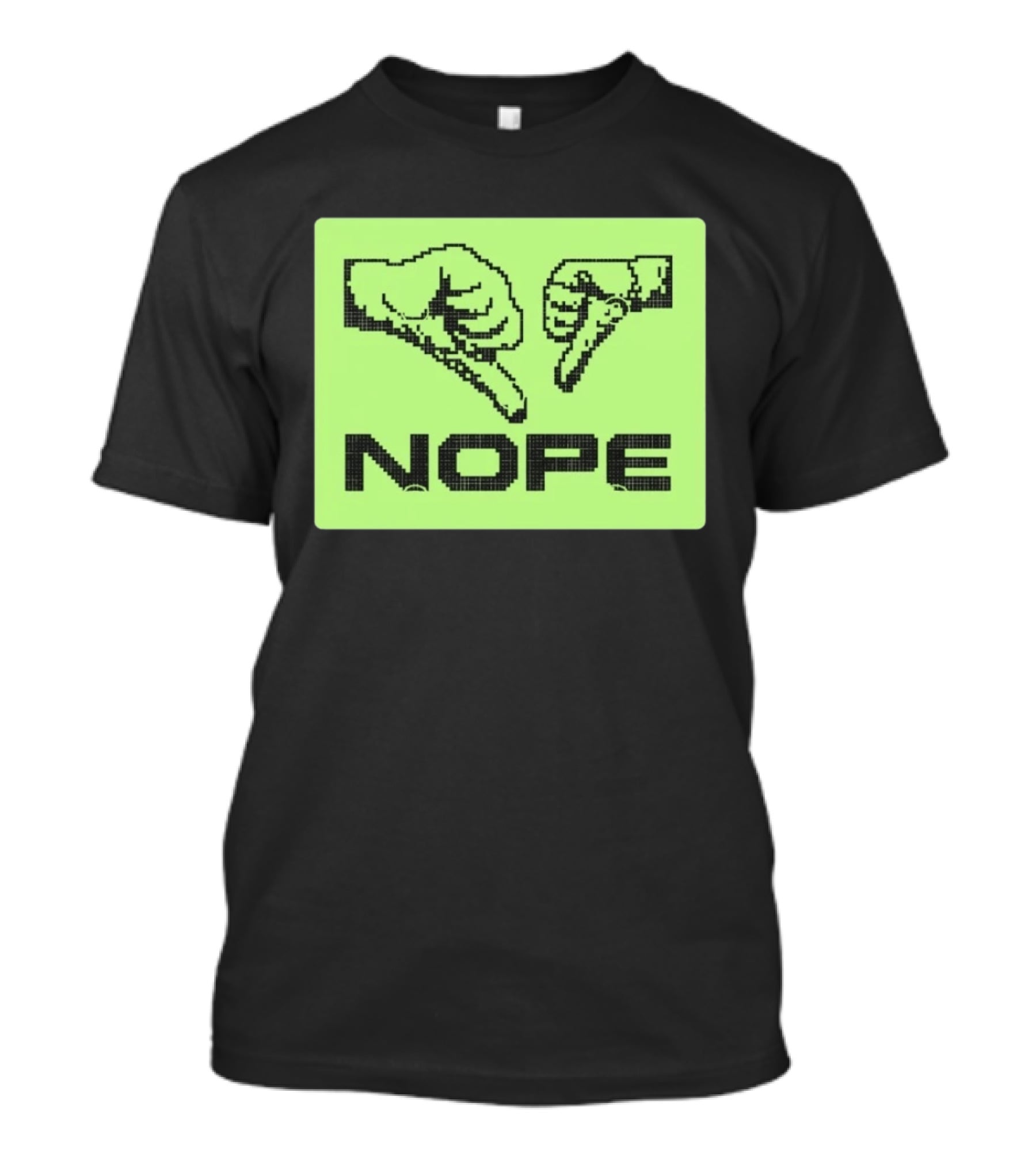 Nope Thumbs Down Pixel Art Dislike Expression T-Shirt