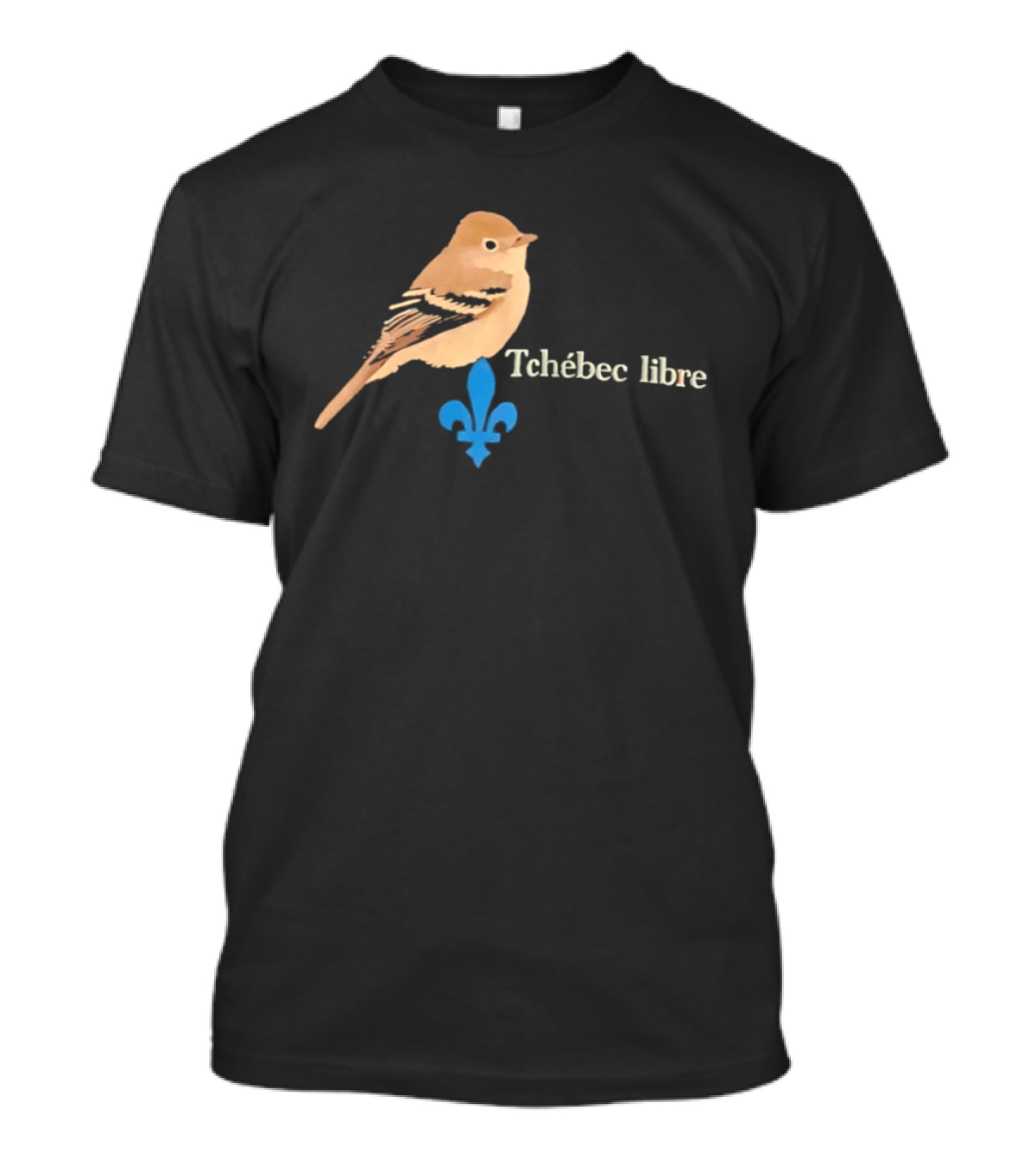Tchébec Libre Fleur De Lis Quebec Bird T-Shirt