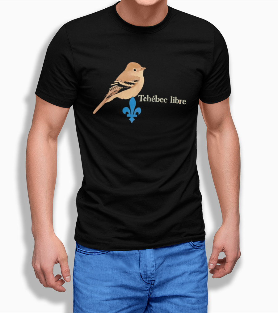 Tchébec Libre Fleur De Lis Quebec Bird T-Shirt