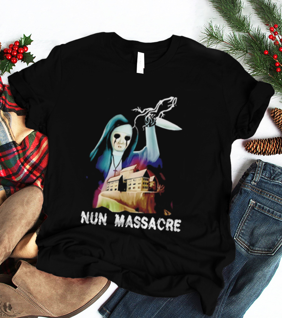 Nun Massacre Horror Game Puppet Combo Slasher T-Shirt