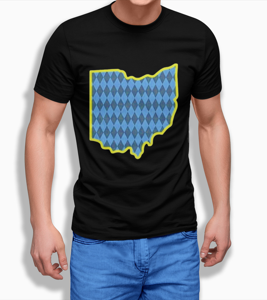 Oktoberfest Ohio Bavarian Diamond Pattern Map T-Shirt