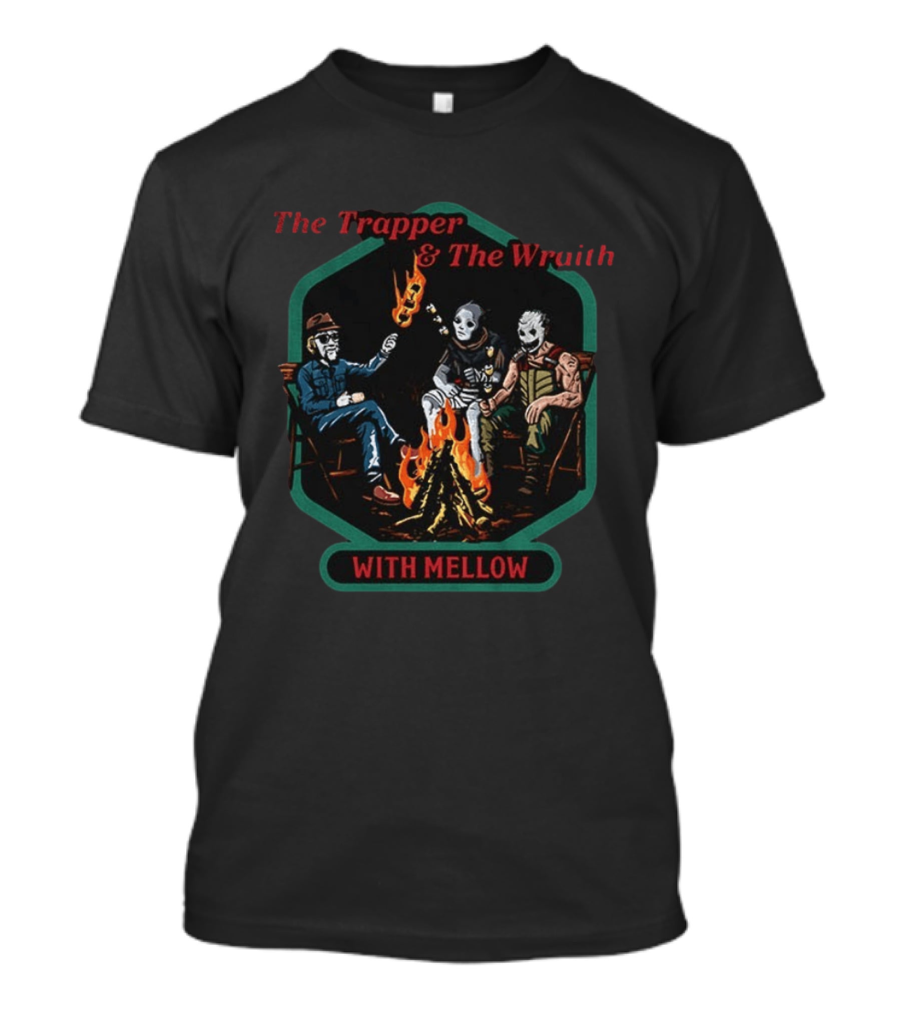 The Trapper And The Wraith With Mellow Campfire Scene T-Shirt