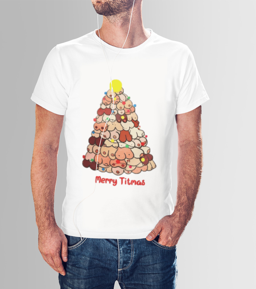 Merry Titmas Christmas Tree Fun Festive T-Shirt