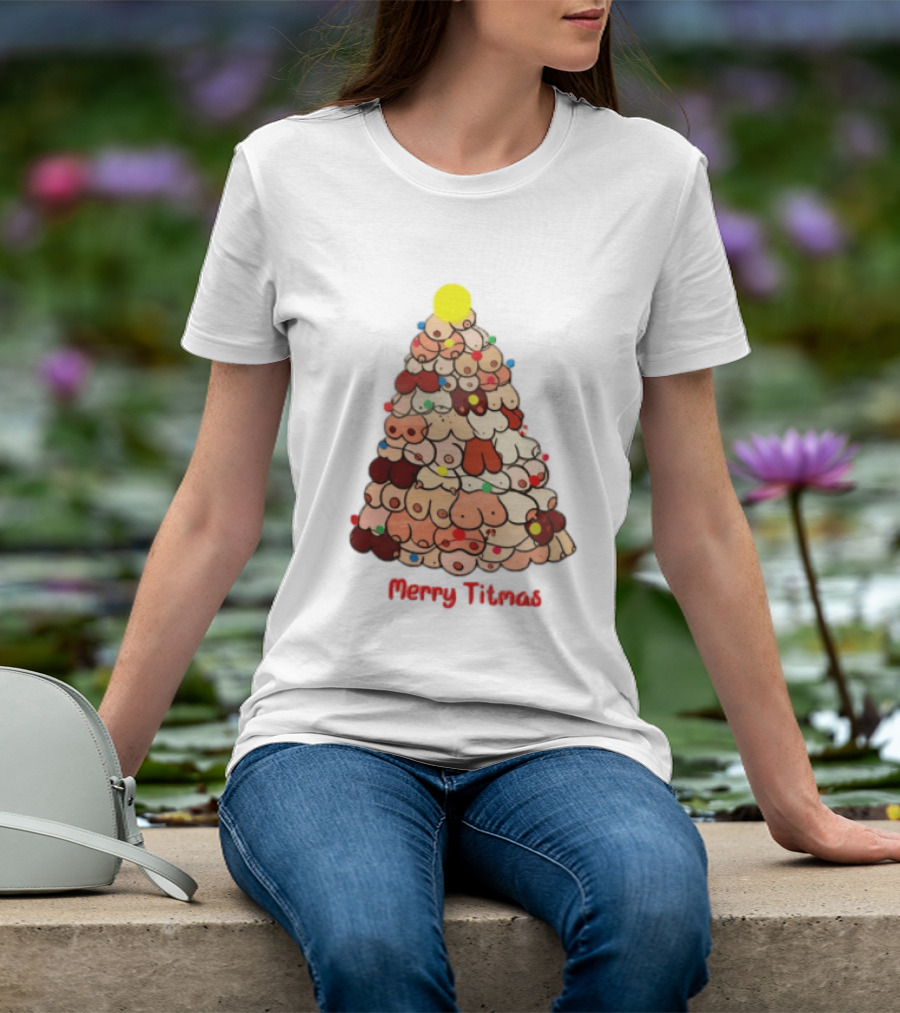 Merry Titmas Christmas Tree Fun Festive T-Shirt