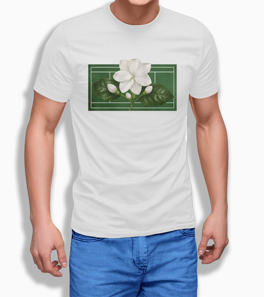 Colors Alex Eala Sampaguita Bloom Tennis 2026 White Flower Green Court T-Shirt