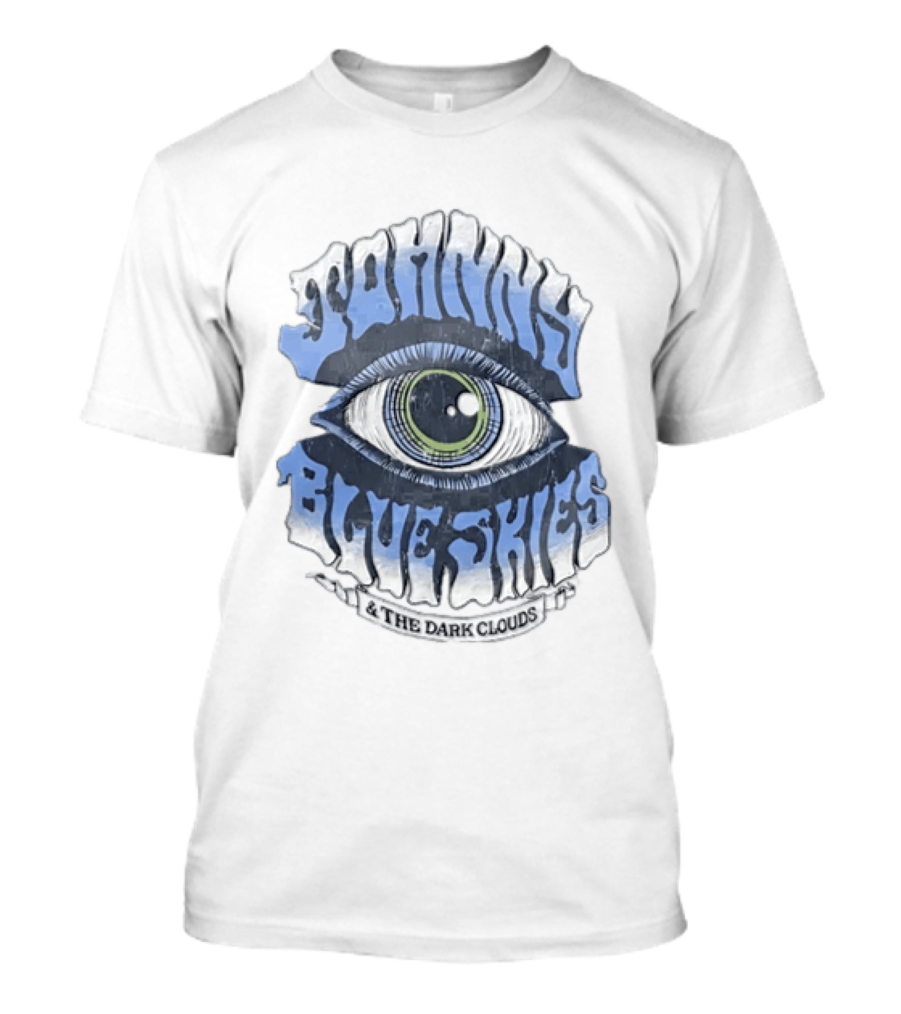 Johnny Blue Skies The Dark Clouds Large Human Eye Iris T-Shirt