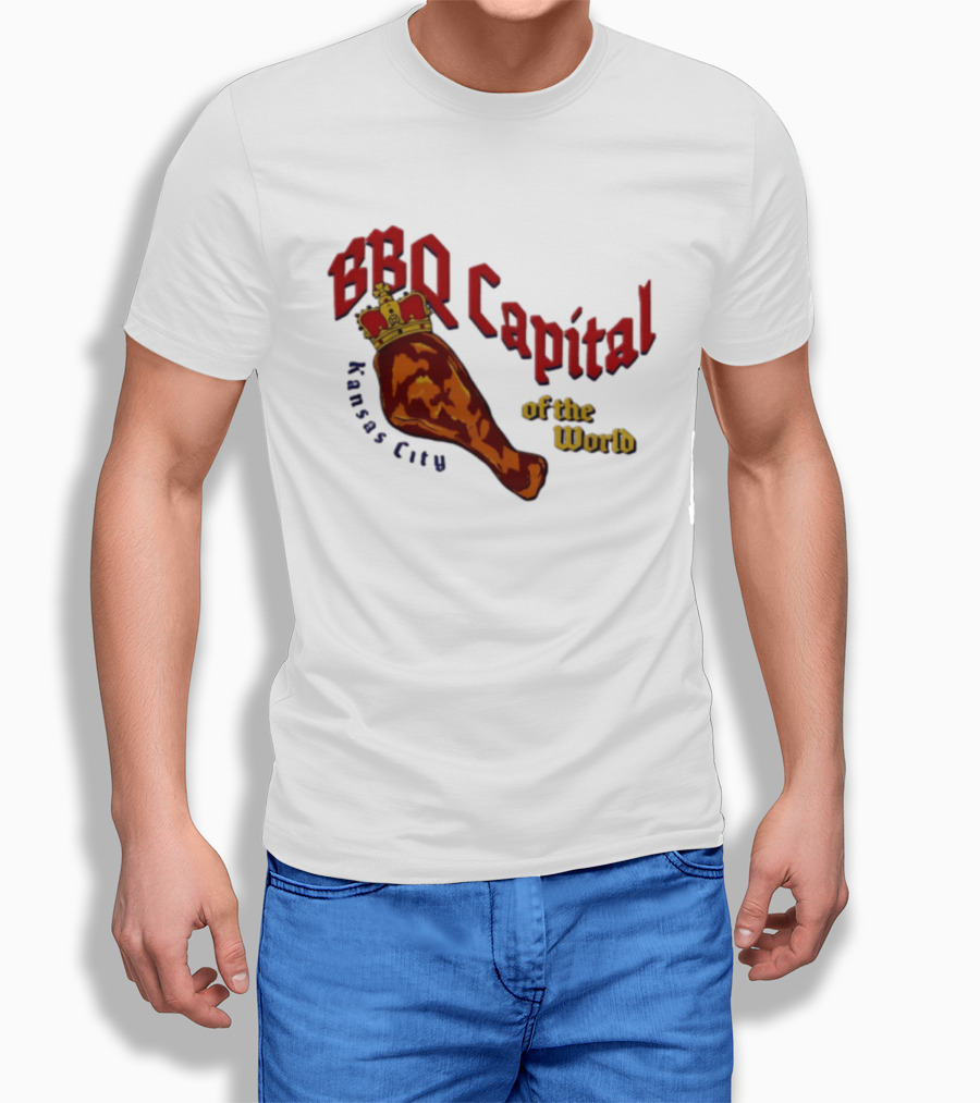 Kansas City BBQ Capital Of The World Leg With Crown T-Shirt