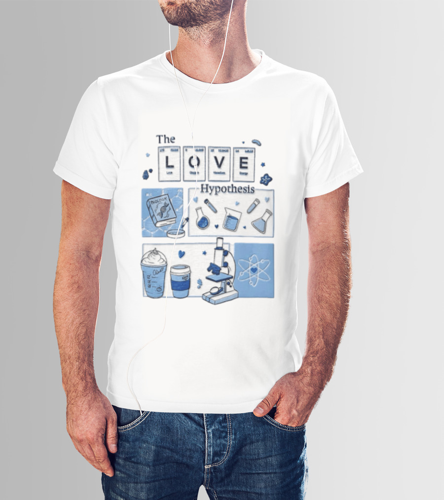 The Love Hypothesis Periodic Table Science Equipment Microscope Biology Book Chemistry T-Shirt