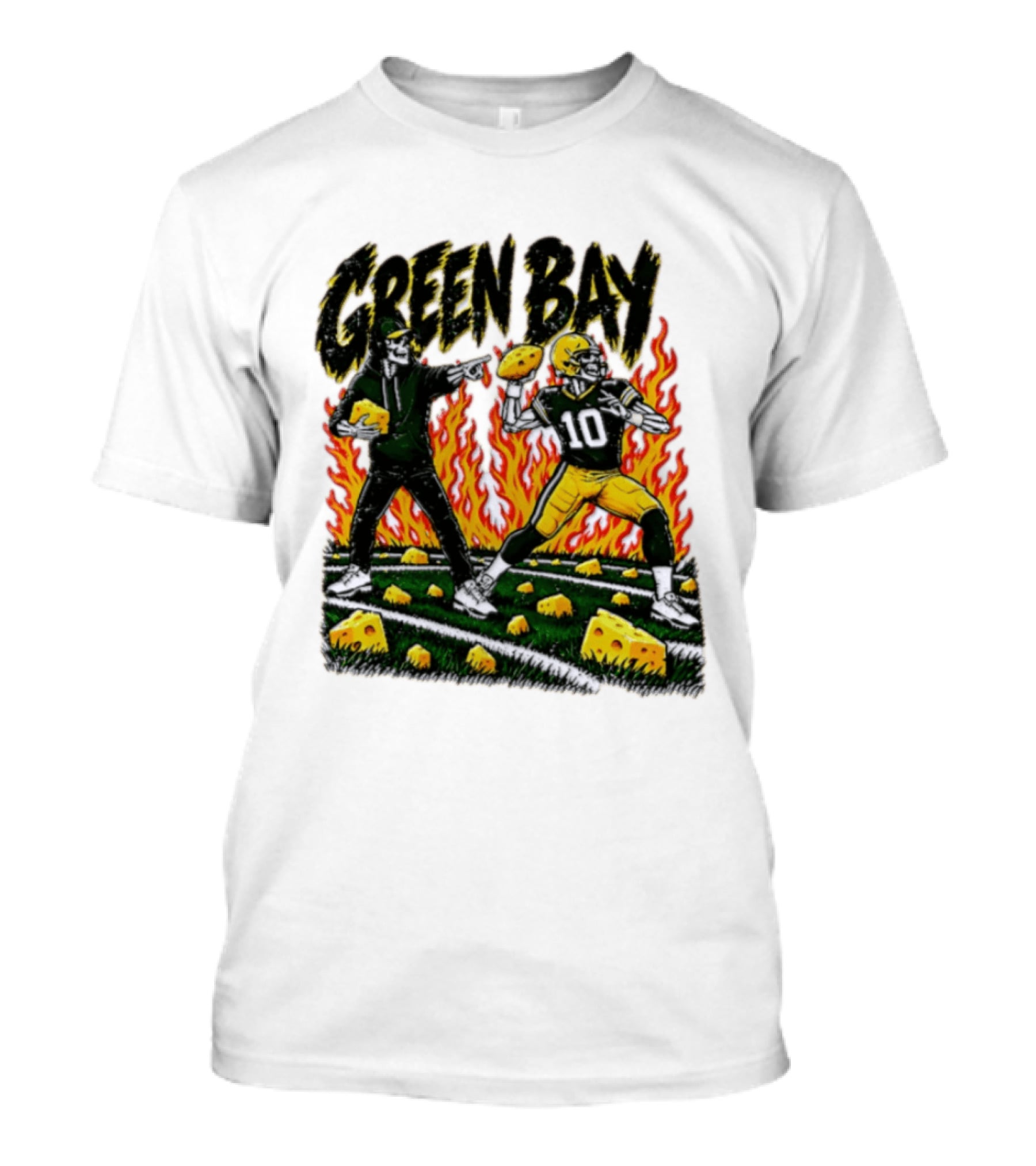 Green Bay Packers Football Skeleton Player Cheeseheads 2026 T-Shirt