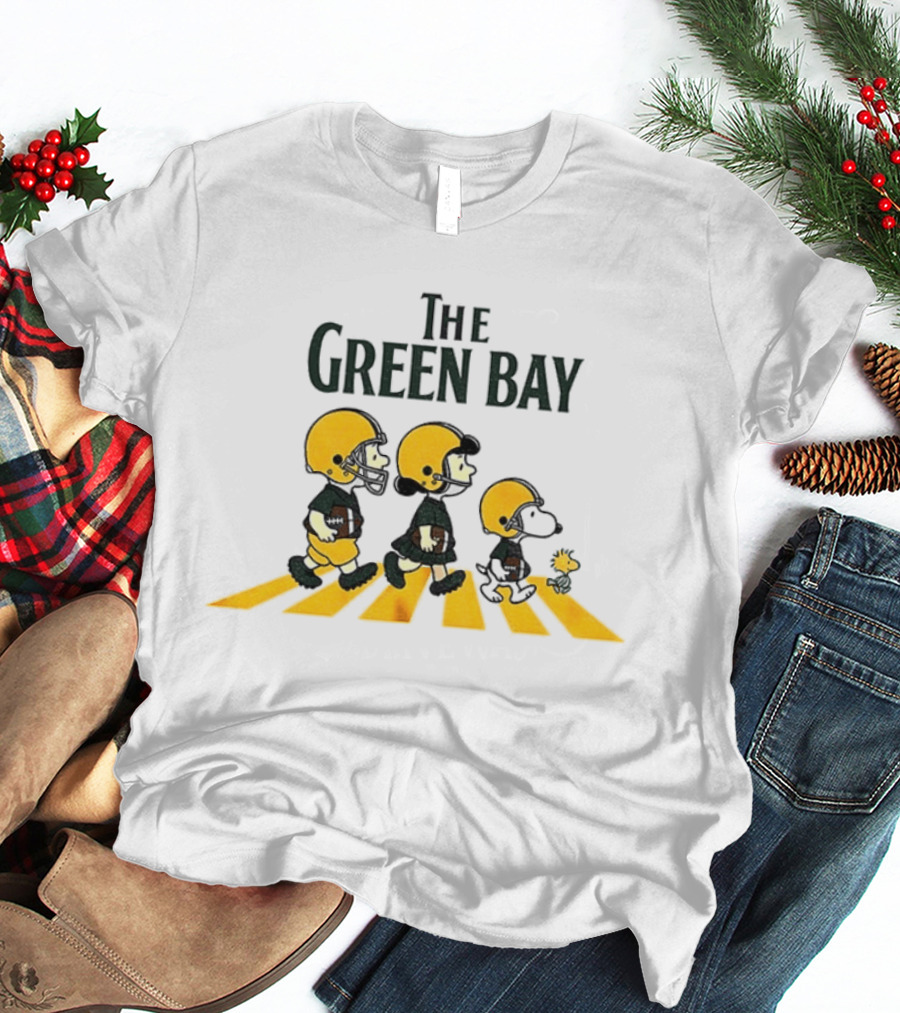 The Green Bay Abbey Road Comic Characters Football Crossing T-Shirt
