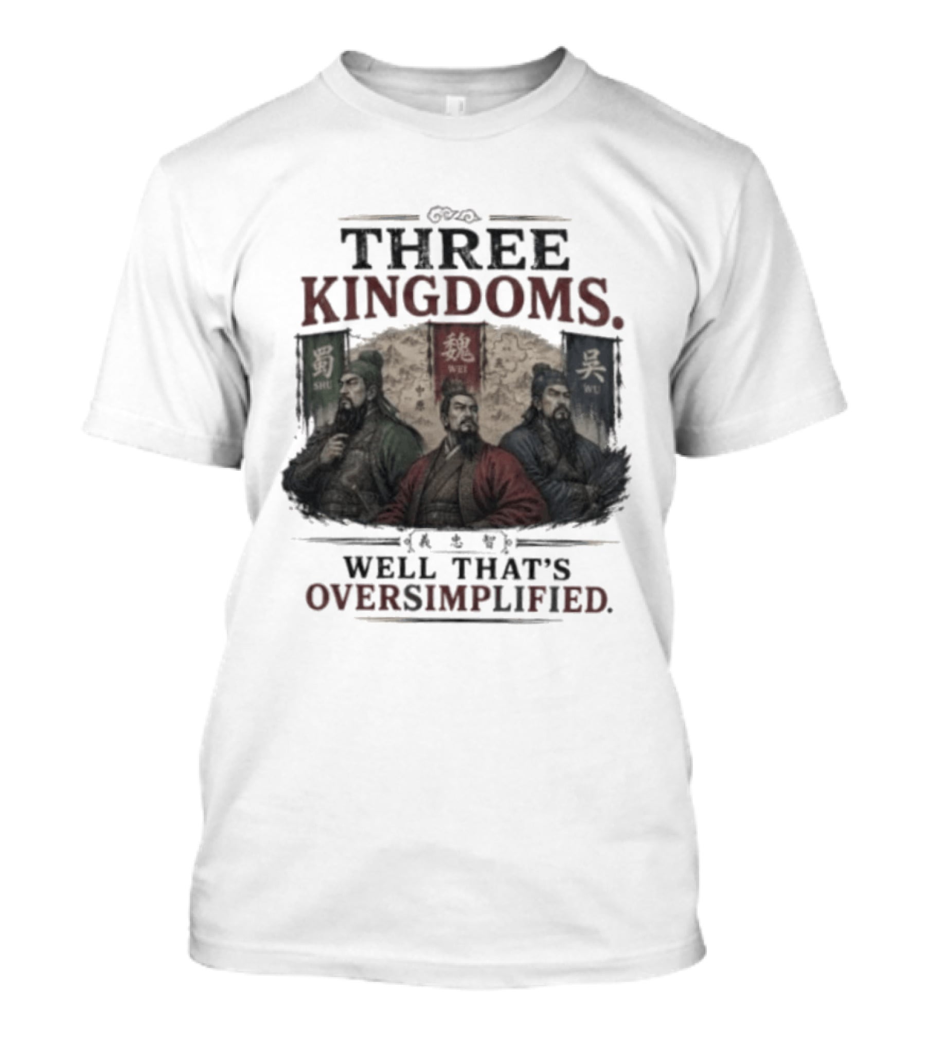 Three Kingdoms Well That's Oversimplified Wei Shu Wu T-Shirt