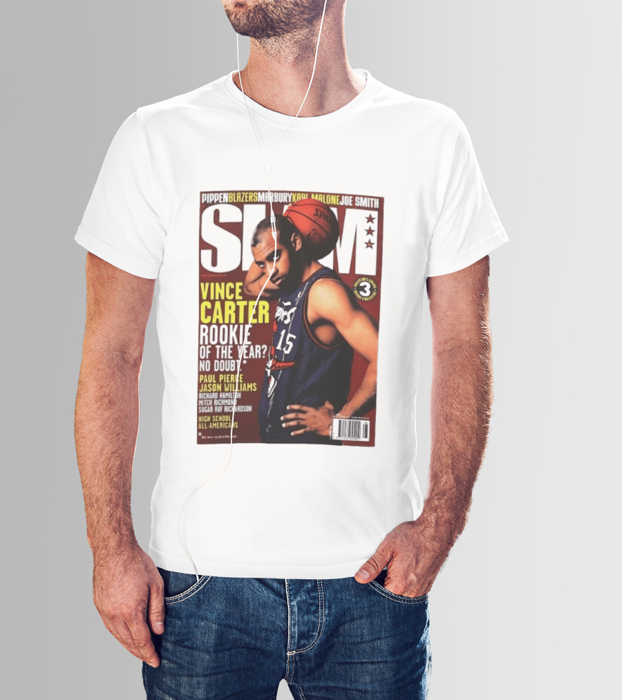 Vince Carter Slam Magazine Rookie Of The Year No Doubt Basketball Paul Pierce Jason Williams T-Shirt