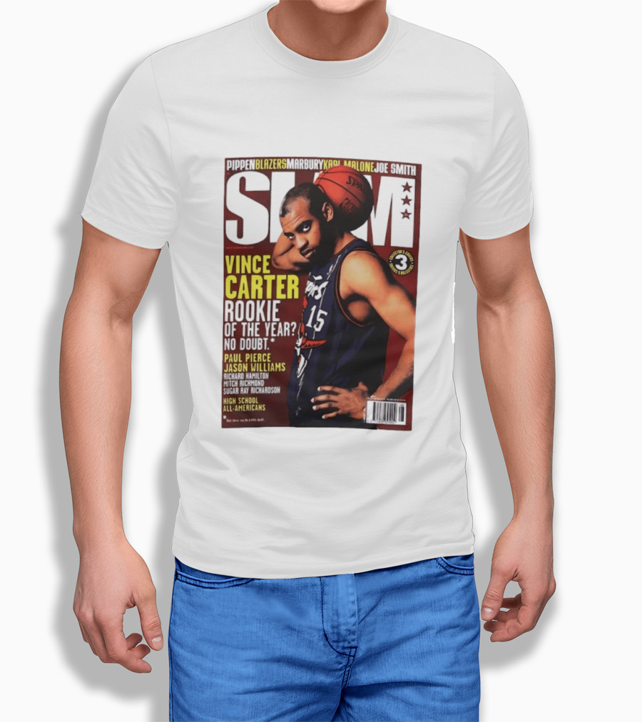 Vince Carter Slam Magazine Rookie Of The Year No Doubt Basketball Paul Pierce Jason Williams T-Shirt