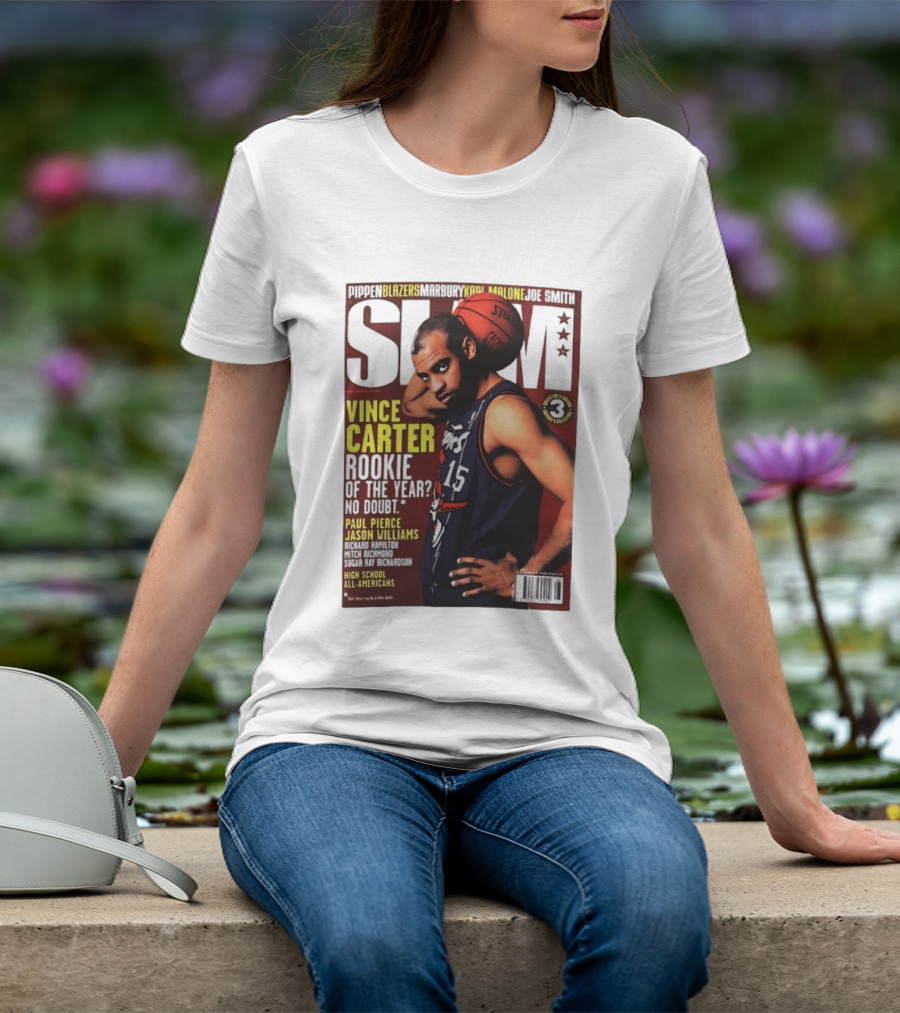 Vince Carter Slam Magazine Rookie Of The Year No Doubt Basketball Paul Pierce Jason Williams T-Shirt