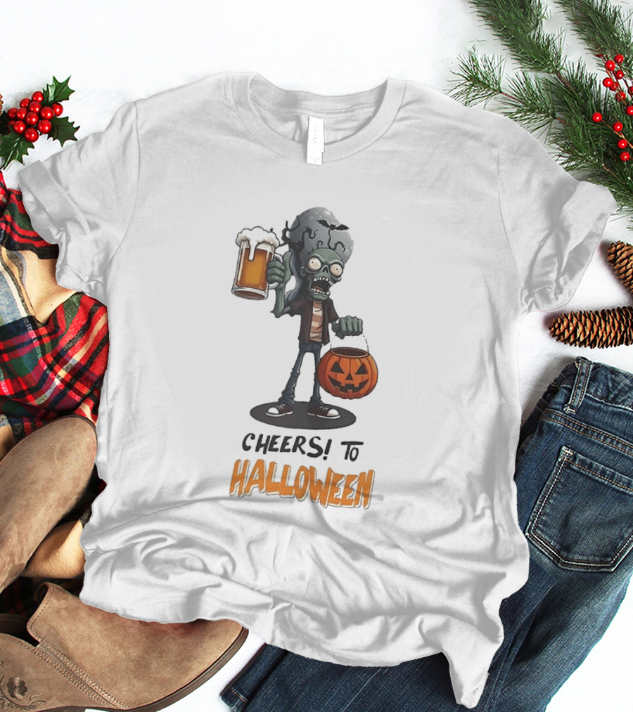 Zombie Cheers Halloween 2026 Pumpkin Beer T-Shirt