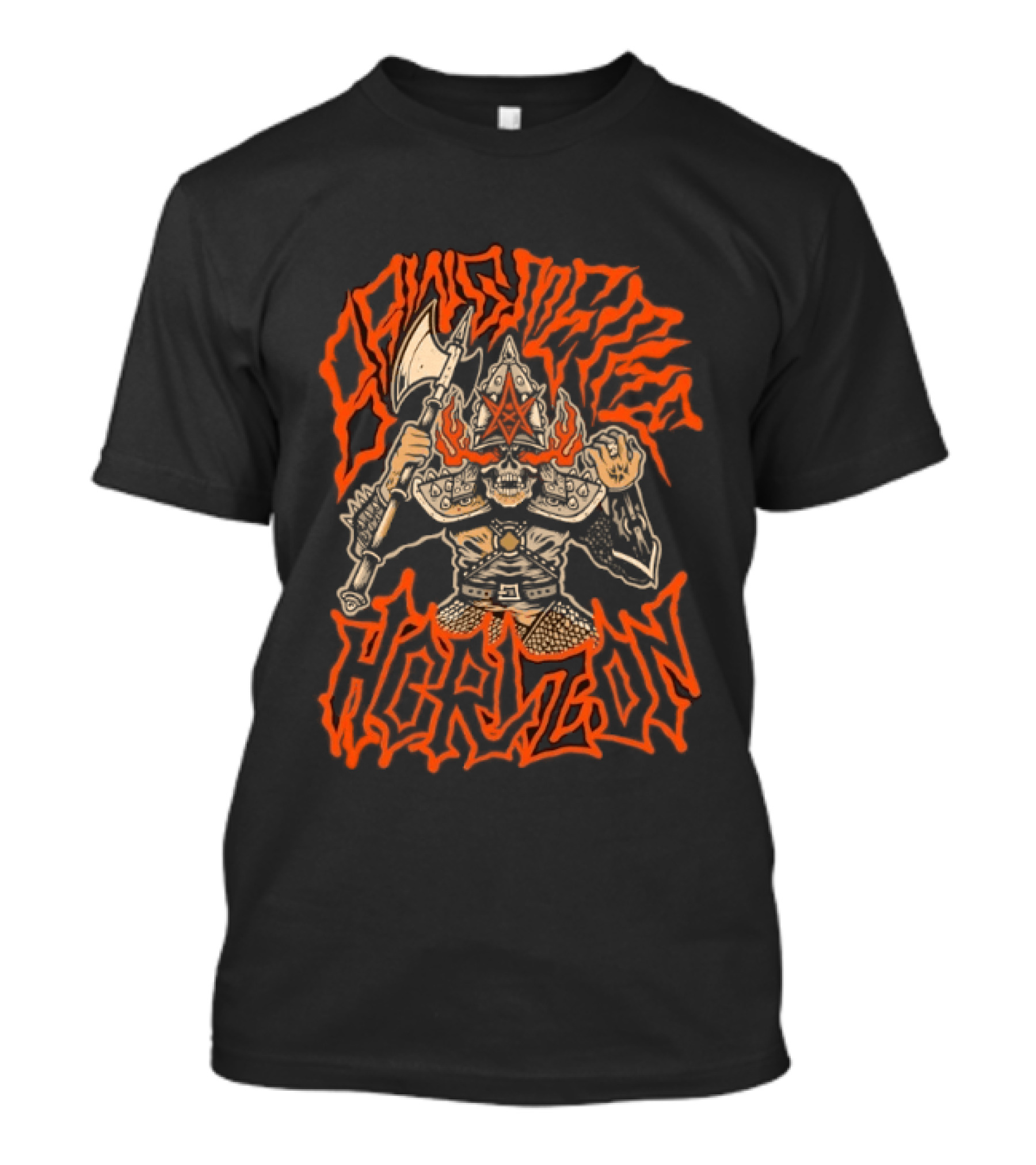Bring Me The Horizon Warrior Skull BMTH Star Flame T-Shirt