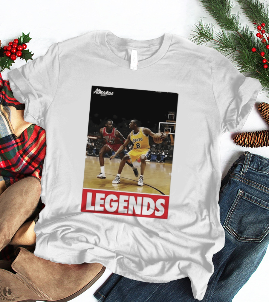 Michael Jordan Vs Kobe Bryant Legends Chicago Bulls Lakers T-Shirt