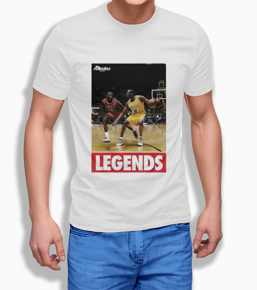 Michael Jordan Vs Kobe Bryant Legends Chicago Bulls Lakers T-Shirt