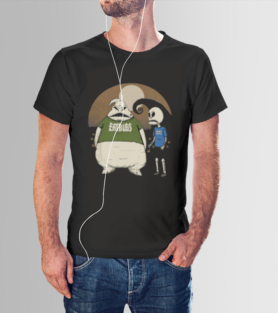 Oogie Boogie Jack Skellington Eat Bugs Spooky Vibes The Nightmare Before Christmas Halloween T-Shirt