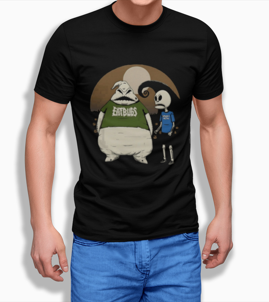 Oogie Boogie Jack Skellington Eat Bugs Spooky Vibes The Nightmare Before Christmas Halloween T-Shirt