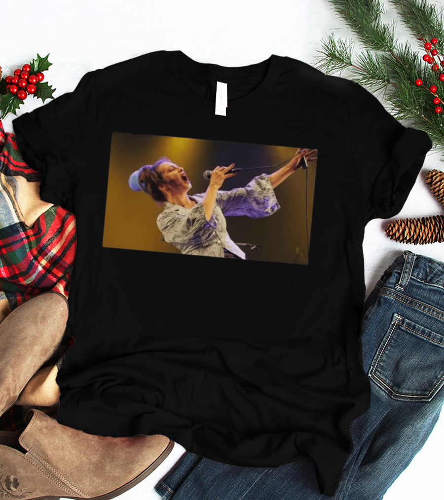 Catherine Ringer Iconic French Pop Performance Dynamic Stage Presence T-Shirt