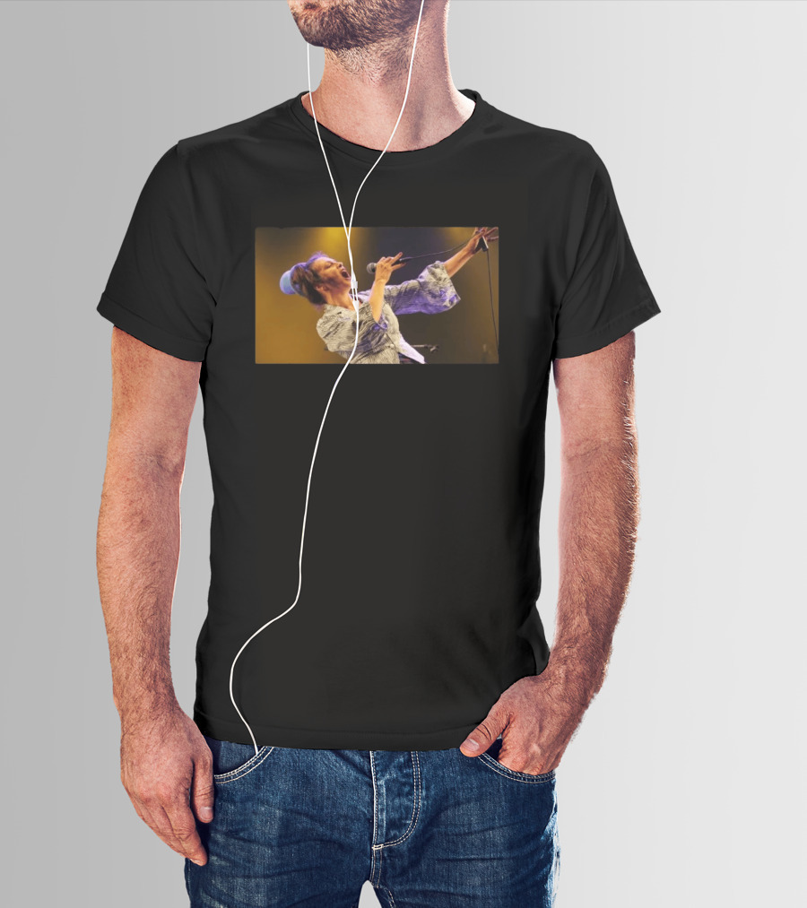 Catherine Ringer Iconic French Pop Performance Dynamic Stage Presence T-Shirt