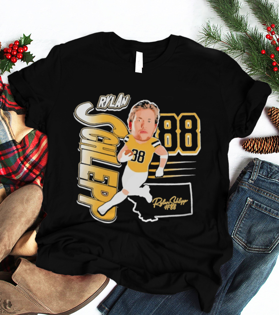 Rylan Schlepp 88 Montana Football Player Caricature T-Shirt