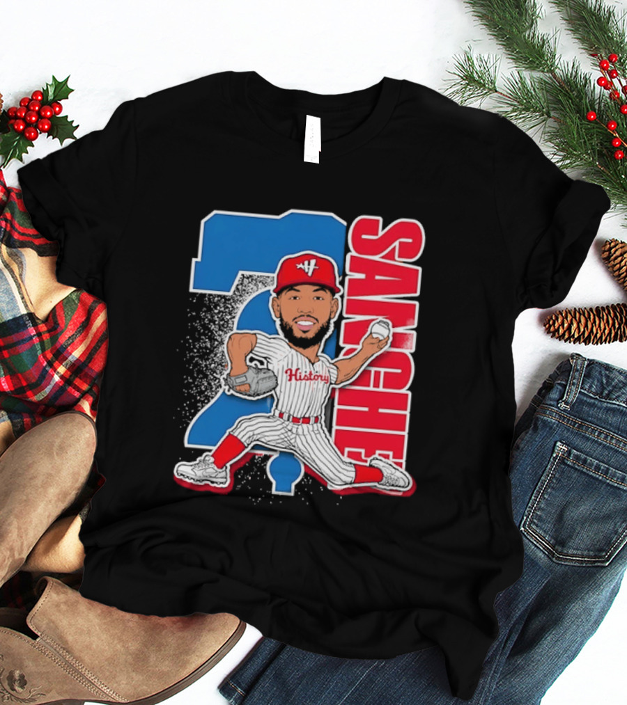 Sixto Sanchez 21 History Philadelphia Phillies Pitcher T-Shirt