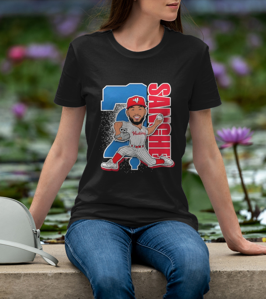 Sixto Sanchez 21 History Philadelphia Phillies Pitcher T-Shirt