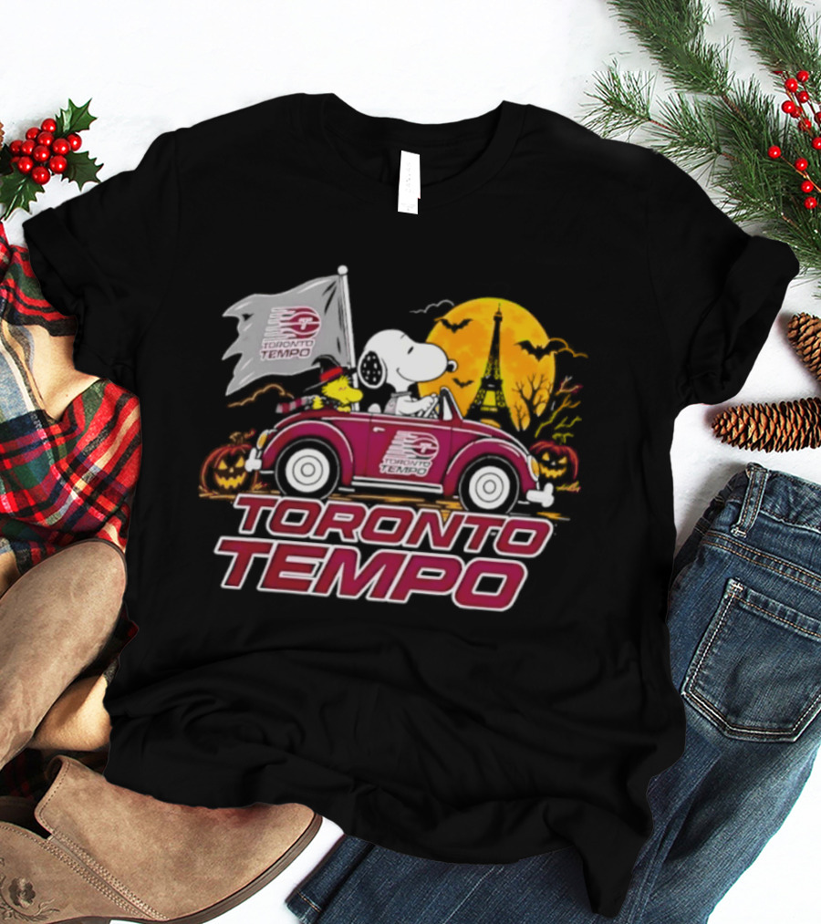 Toronto Tempo Snoopy Woodstock Halloween Car Adventure T-Shirt