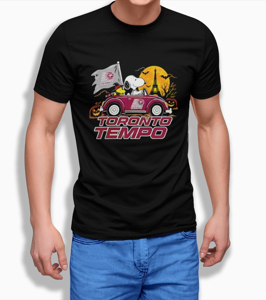 Toronto Tempo Snoopy Woodstock Halloween Car Adventure T-Shirt