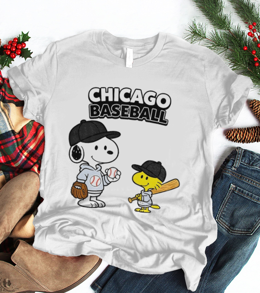Chicago Baseball Snoopy Woodstock White Sox Peanuts MLB T-Shirt