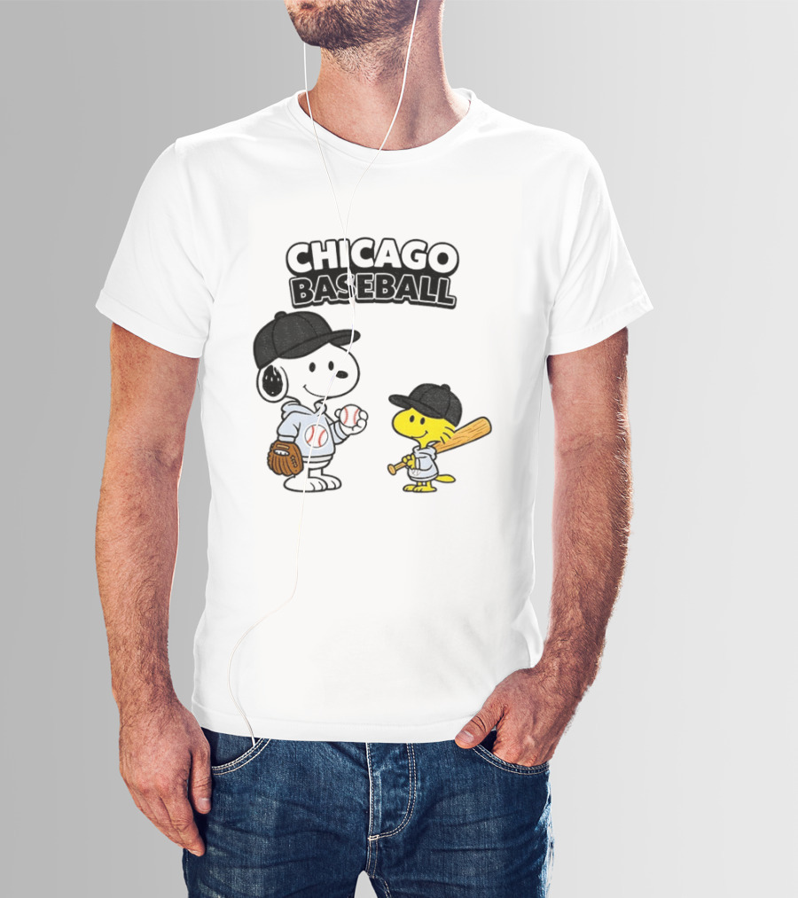 Chicago Baseball Snoopy Woodstock White Sox Peanuts MLB T-Shirt