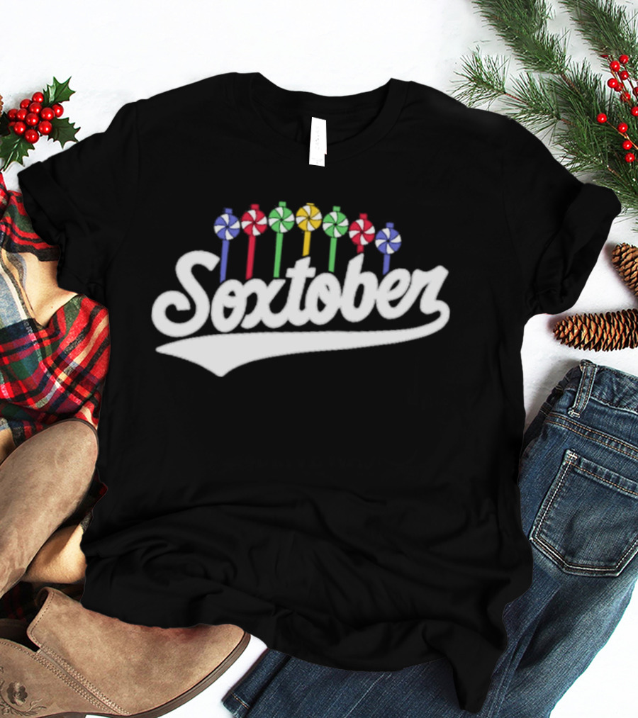 Colorful Pinwheel Soxtober Celebration 2023 T-Shirt