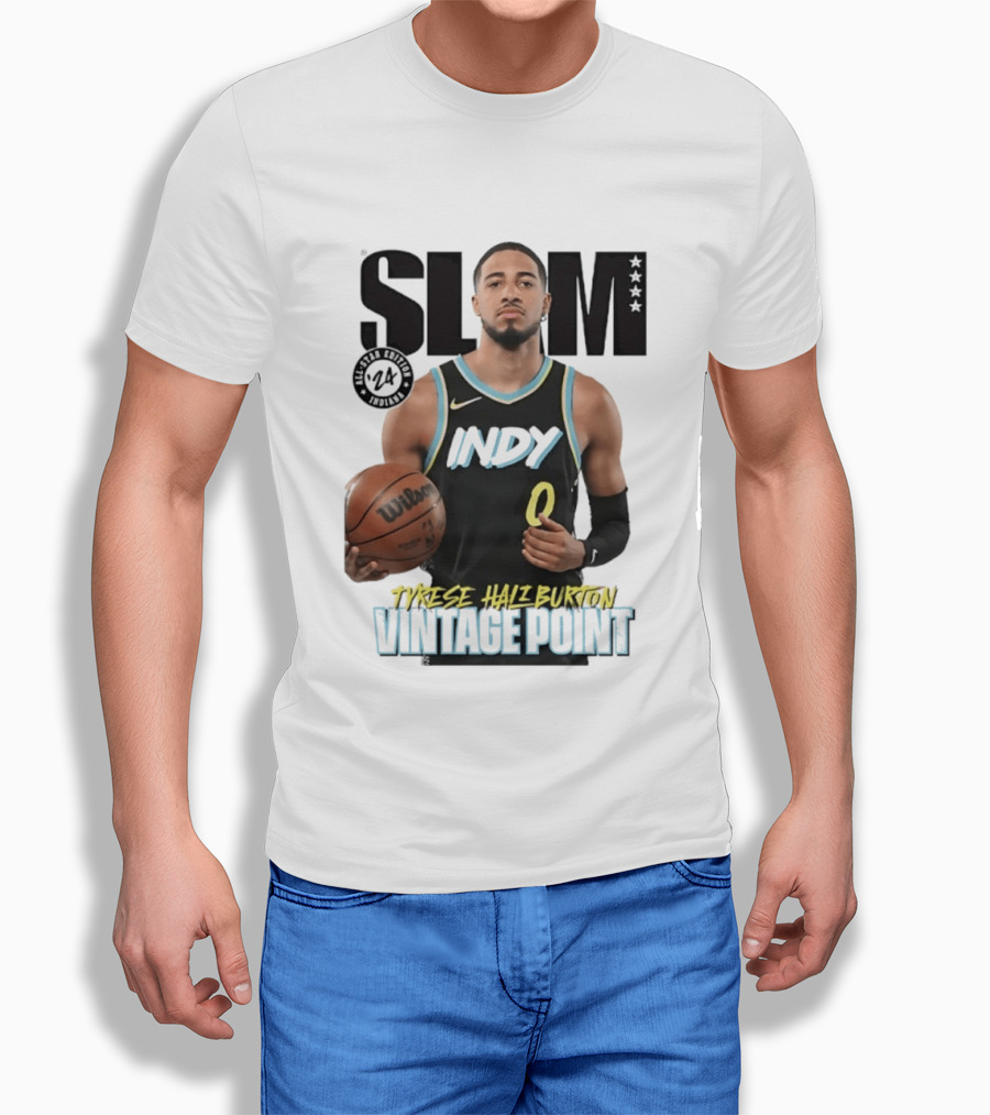 SLAM Magazine Tyrese Haliburton Indy Vintage Point T-Shirt