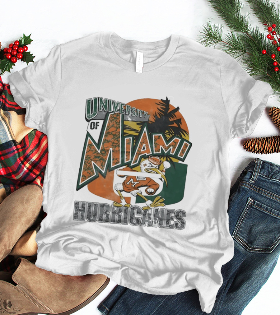 University Of Miami Hurricanes Vintage Sebastion The Ibis T-Shirt