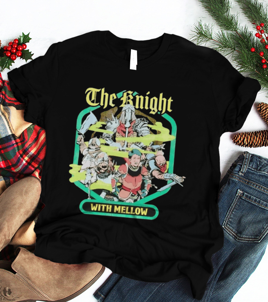 The Knight With Mellow Distressed Fantasy Warrior T-Shirt