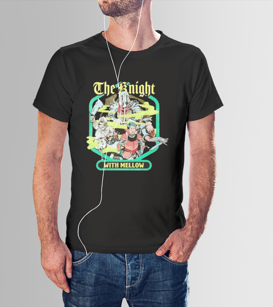 The Knight With Mellow Distressed Fantasy Warrior T-Shirt