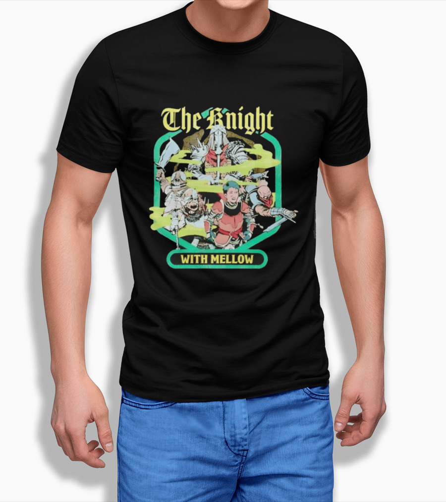 The Knight With Mellow Distressed Fantasy Warrior T-Shirt