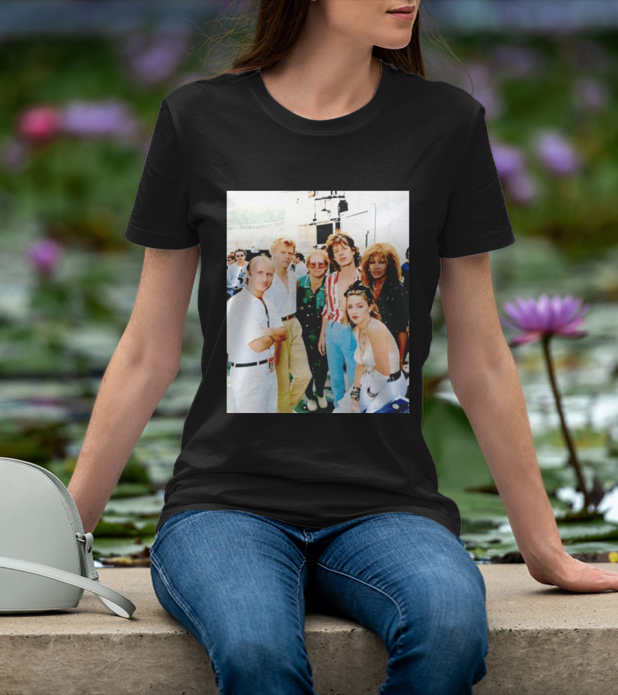 Live Aid Legends Phil Collins Mick Jagger Madonna And Tina Turner T-Shirt